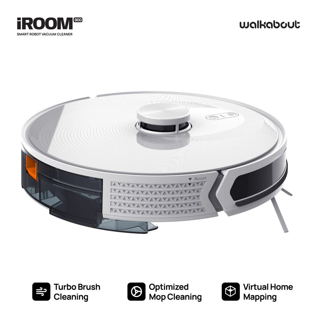 Walkabout iRoom 900 Multi-Surface Smart Robot Vacuum and Mop With App-Based Automated Cleaning System